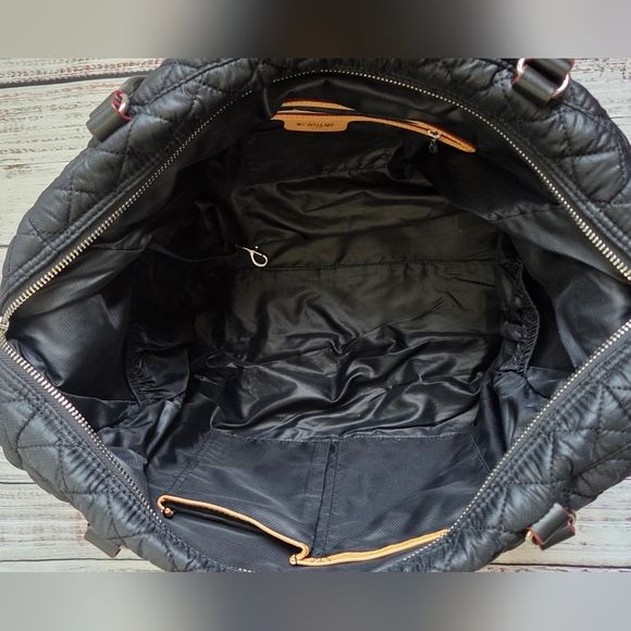 MZ Wallace Crosby Traveler Black Quilted Tote Bag - Picture 8 of 15